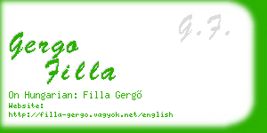 gergo filla business card